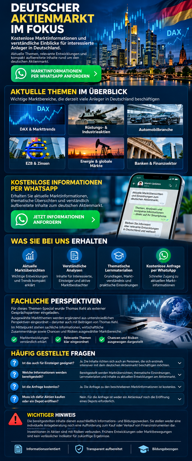 Deutscher Aktienmarkt: Marktinformationen, Themen und Lernmaterialien